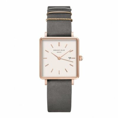 Montre ROSEFIELD The Boxy 26x28mm - Coffret Milanais / Cuir