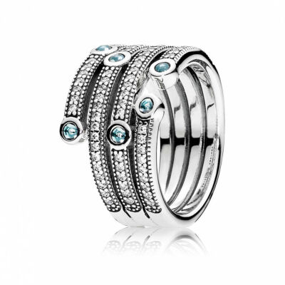 Bague PANDORA  Océan scintillant Argent 925/1000 et oxyde de zirconium T.52