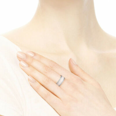 Bague PANDORA  Coeurs de Pandora Argent 925/1000, émail rose et oxydes de zirconium T.54