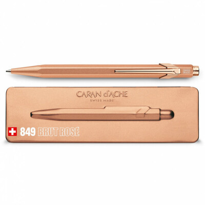 Stylo bille Caran D'Ache 849 Brut Rosé avec étui