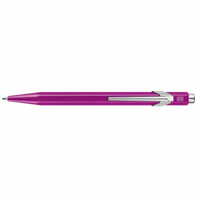 Stylo bille Caran D'Ache 849 Popline Violet métallique avec étui