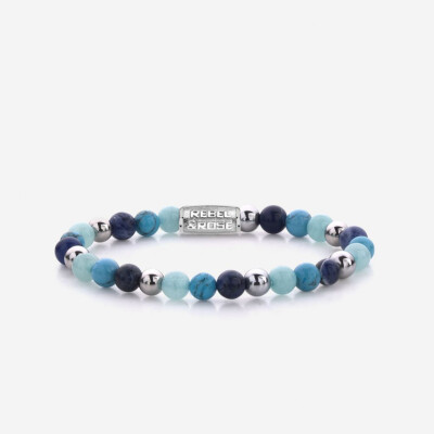Bracelet Rebel & Rose More Balls Than Most - Blue Summer Vibes II - 6mm