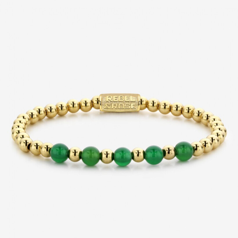 Bracelet Rebel & Rose More Balls Than Most - Yellow Gold meets Green Harmony - 5 et 6mm