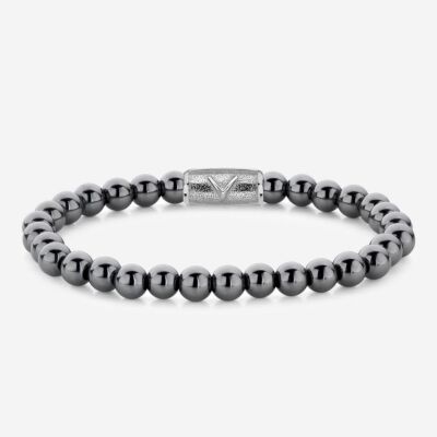 Bracelet Rebel & Rose Stones Only - Grey Silver Shine DV - 6mm