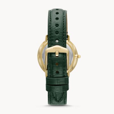 Montre Fossil Prismatic Galaxy 3 aiguilles sur cuir vert
