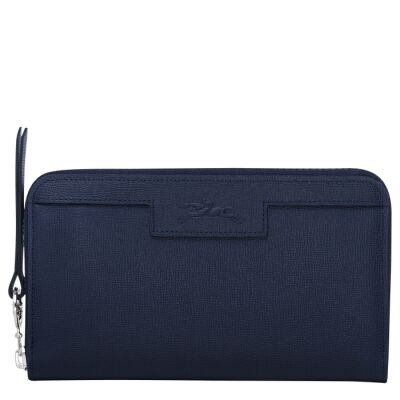 Portefeuille long zippé Longchamp Le Pliage Néo Marine