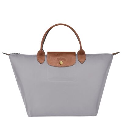 Sac porté main M Longchamp Le Pliage Original Gris