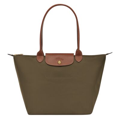 Sac porté épaule L Longchamp Le Pliage Original Kaki
