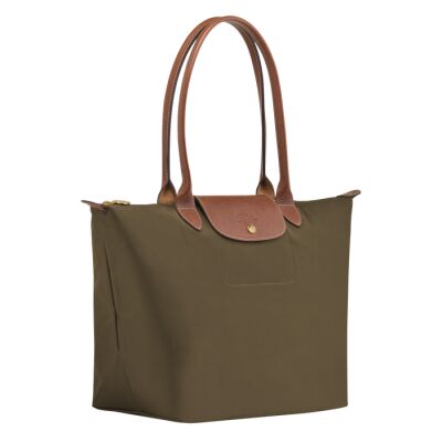 Sac porté épaule L Longchamp Le Pliage Original Kaki
