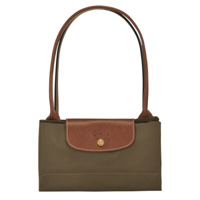 Sac porté épaule L Longchamp Le Pliage Original Kaki