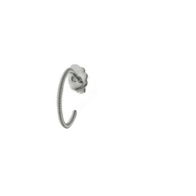Boucles d'oreilles créoles Sing A Song en corde de guitare argentée petit modele diamètre 1,2cm