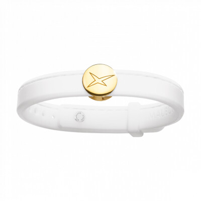 Bracelet Mauboussin Leonard and Suzan of the Valley Blanc en silicone et or jaune