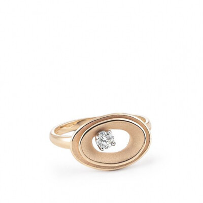 Bague AnnaMaria Cammilli My Way Orange Apricot Gold et diamant