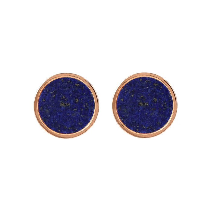 Boucles d\'oreilles Bronzallure Alba Stone Disc Lapis