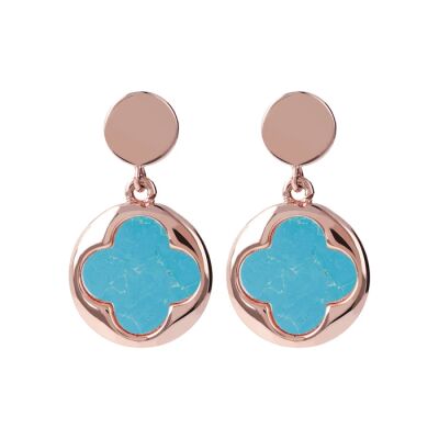 Boucles d'oreilles Bronzallure Alba Four-Leaf Clover Magnésite