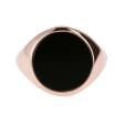 Bague Bronzallure Alba Petite Chevalière Onyx noire T52