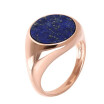 Bague Bronzallure Alba Petite Chevalière Lapis lazuli T56