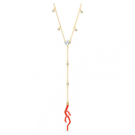 Collier en Y Swarovski Shell coquillage et corail