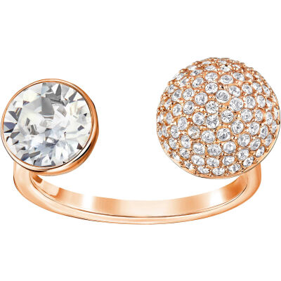 Bague Swarovski Forward Métal doré rose et cristaux T58