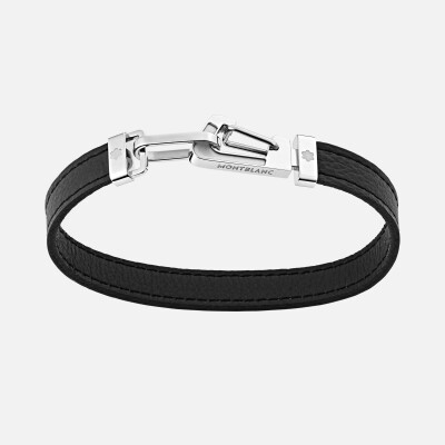Bracelet Montblanc cuir avec fermoir mousqueton
