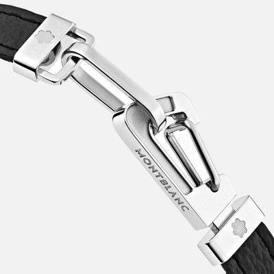 Bracelet Montblanc cuir avec fermoir mousqueton
