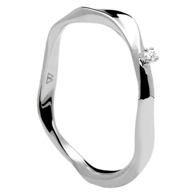 Bague PDPAOLA Mika Argent avec oxyde de zirconium T.52