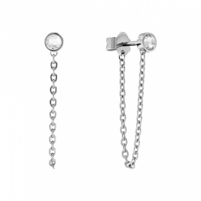 Boucles d'oreilles Calvin Klein chaîne avec cristal 35000107