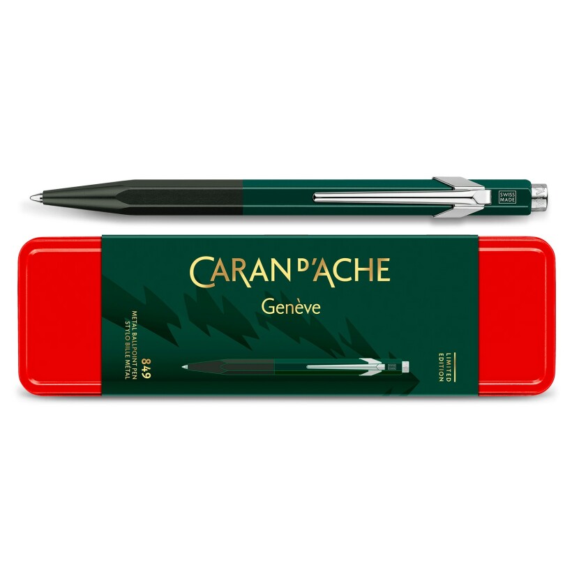 Stylo Bille Caran d'Ache 849 WONDER FOREST Vert - Édition Limitée