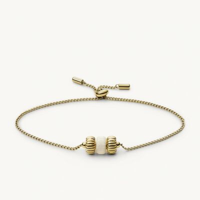 Bracelet chaïne Fossil Georgia Vintage Heritage en nacre et acier doré JF03951710