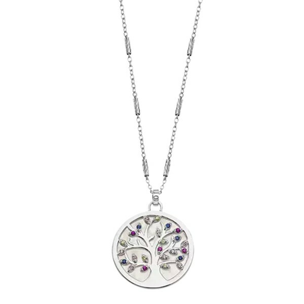 Collier Lotus Silver Tree of life en argent