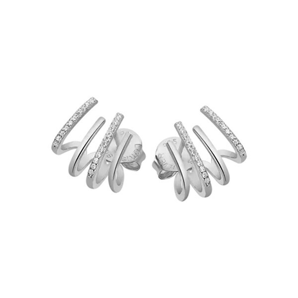 Boucles d'oreilles Lotus Silver en argent et oxydes de zirconium LP3344-4/1