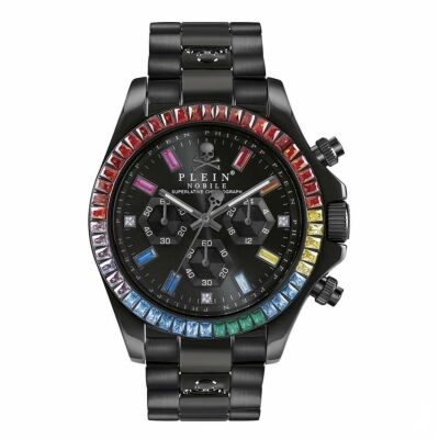 Montre Philipp Plein Nobile Noir/Cristaux Multicolores 43mm