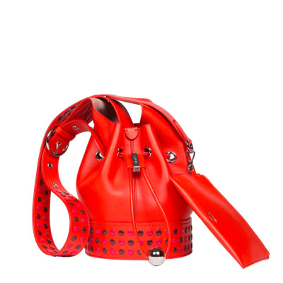 Chéri de Lancel – Sac seau – PM – Rouge
