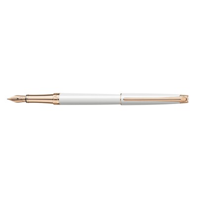 Stylo Plume Caran d'Ache LEMAN SLIM Blanc Or Rose M