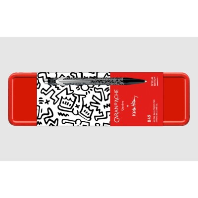 Stylo Bille Caran d'Ache 849 KEITH HARING Noir - Édition Spéciale