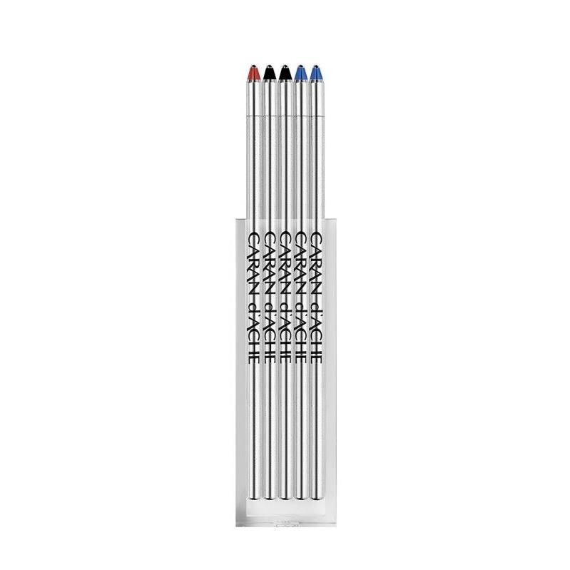Assortiment de 5 recharges 3 couleurs pour stylo bille multifocntion Caran d'Ache RNX 316