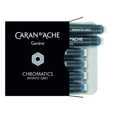 Boite de 6 Cartouches Caran d'Ache Plume CHROMATICS Infinite Grey