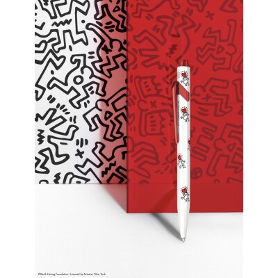 Stylo Bille Caran d'Ache 849 KEITH HARING Blanc - Édition Spéciale