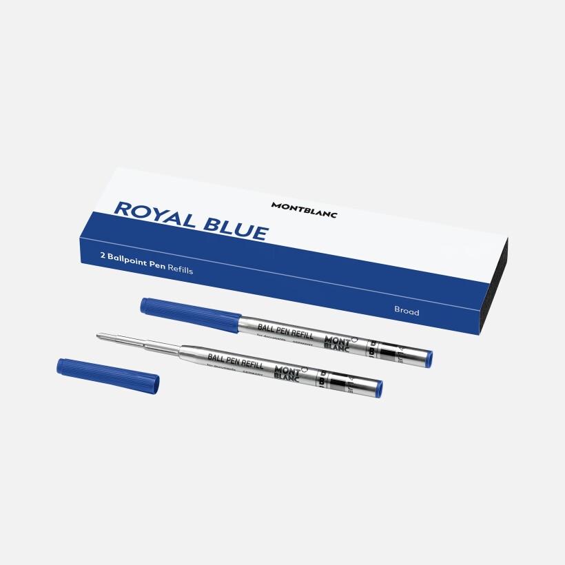 Boîte de 2 recharges pour stylo bille (L) Royal Blue