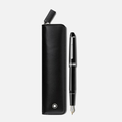 Coffret Montblanc Stylo plume Meisterstück Classique platiné et Étui 1 instrument d’écriture Montblanc Sartorial noir