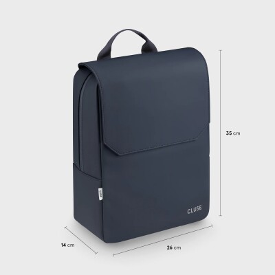 Nuitée Backpack, Dark Blue, Silver Colour