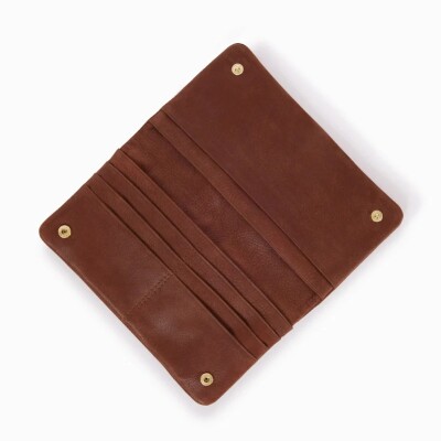 Portefeuille nat & nin Alia Cacao - Cuir peau de pêche