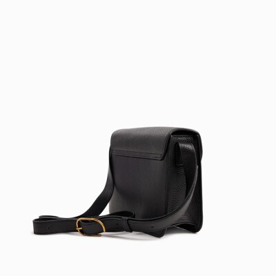 Sac bandoulière nat & nin Cara Noir Grainé - Cuir grainé