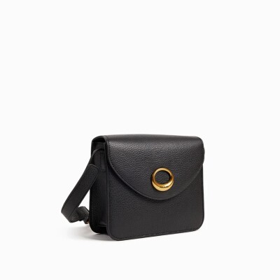 Sac bandoulière nat & nin Cara Noir Grainé - Cuir grainé