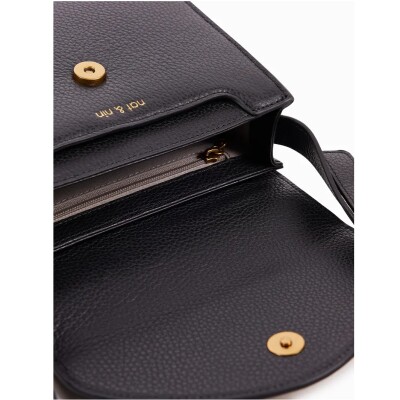 Sac bandoulière nat & nin Cara Noir Grainé - Cuir grainé