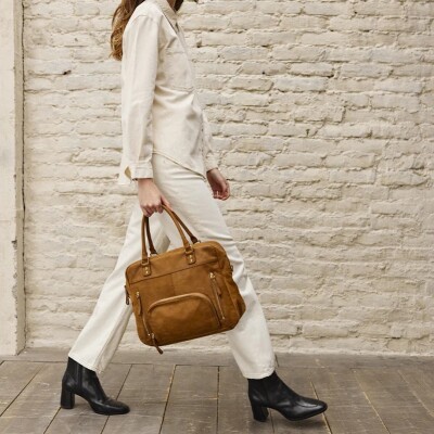 Sac cabas nat & nin Macy Epice - Cuir peau de pêche