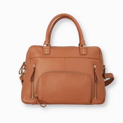 Sac cabas nat & nin Macy Pécan - Cuir grainé