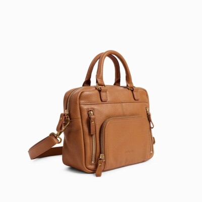 Sac à main nat & nin Mini Macy Pécan - Cuir grainé