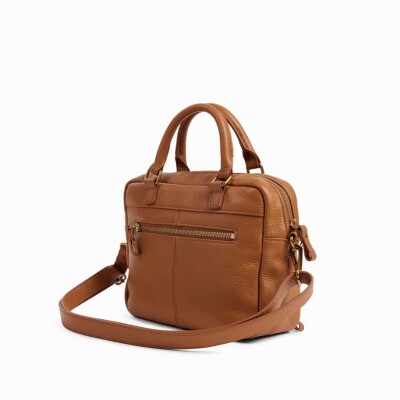 Sac à main nat & nin Mini Macy Pécan - Cuir grainé