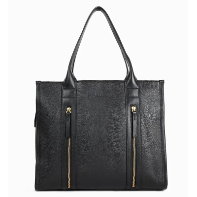 Sac à main nat & nin Opéra Noir Grainé - Cuir grainé